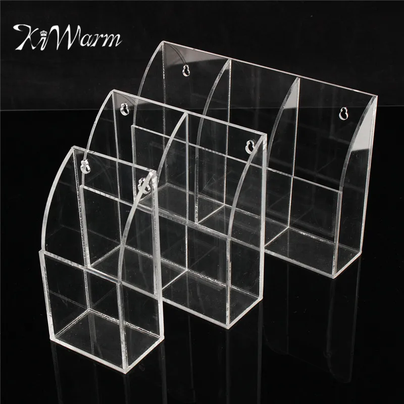 

KiWarm Portable Transparent Remote Control Holder Wall Mount Acrylic Organiser Box Home Storage Rack Container