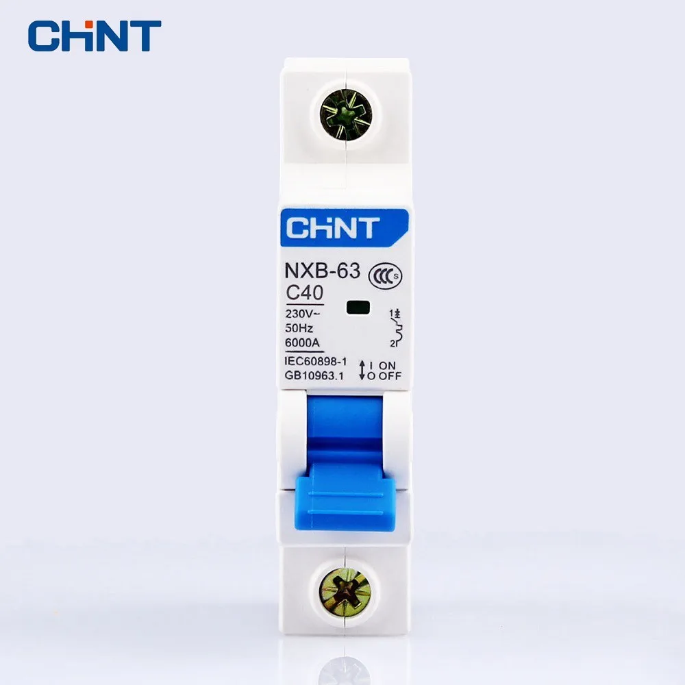 CHINT миниатюрный автоматический выключатель C Тип NXB-63 1P 40A 230В 50Гц Бытовой