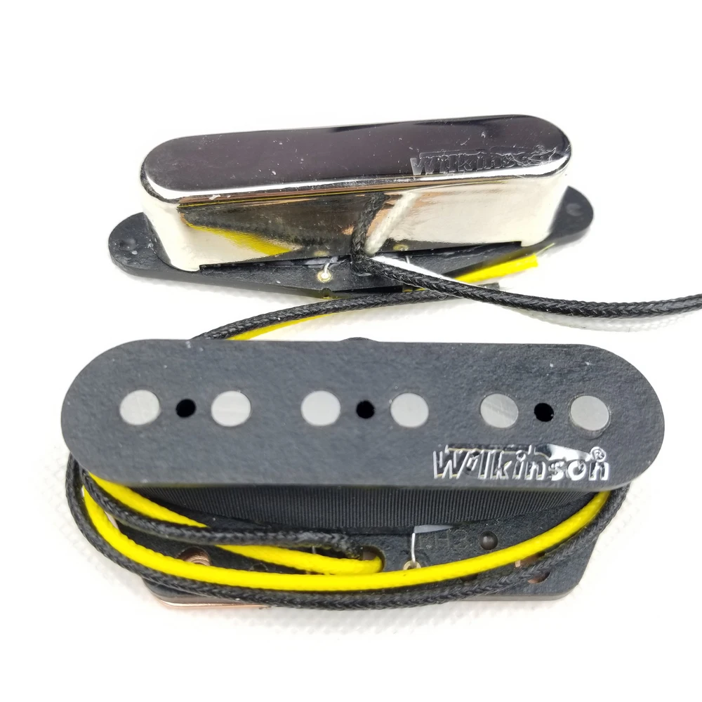 US $18.00 TL Wilkinson WVT Alnico5 Tele Pickups Neck and Bridge Tele Eleciric Guitar Pickups Chrome Silver Made In Korea