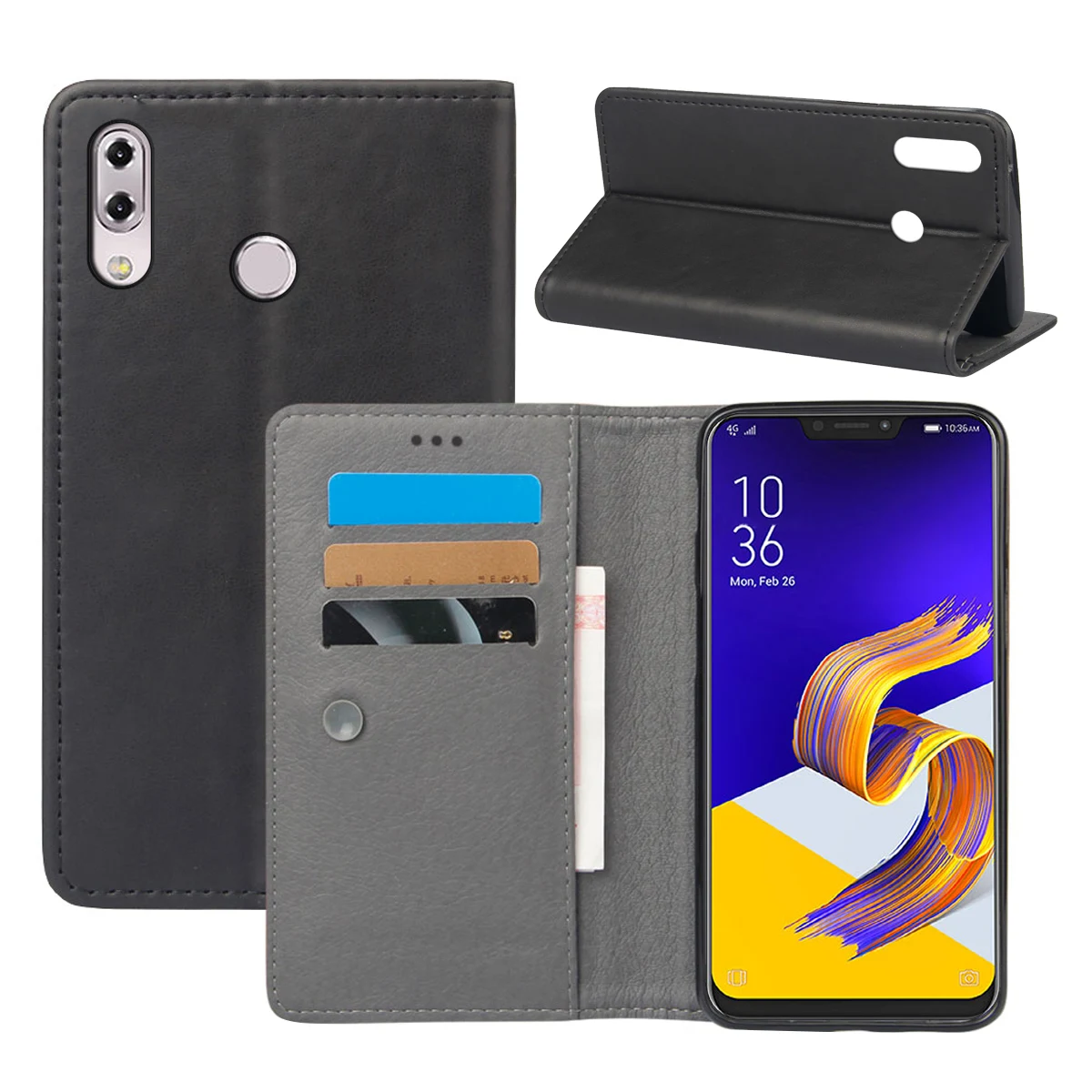 Чехол для Asus Zenfone 5 ZE620KL ретро чехол из искусственной кожи с зернистой текстурой