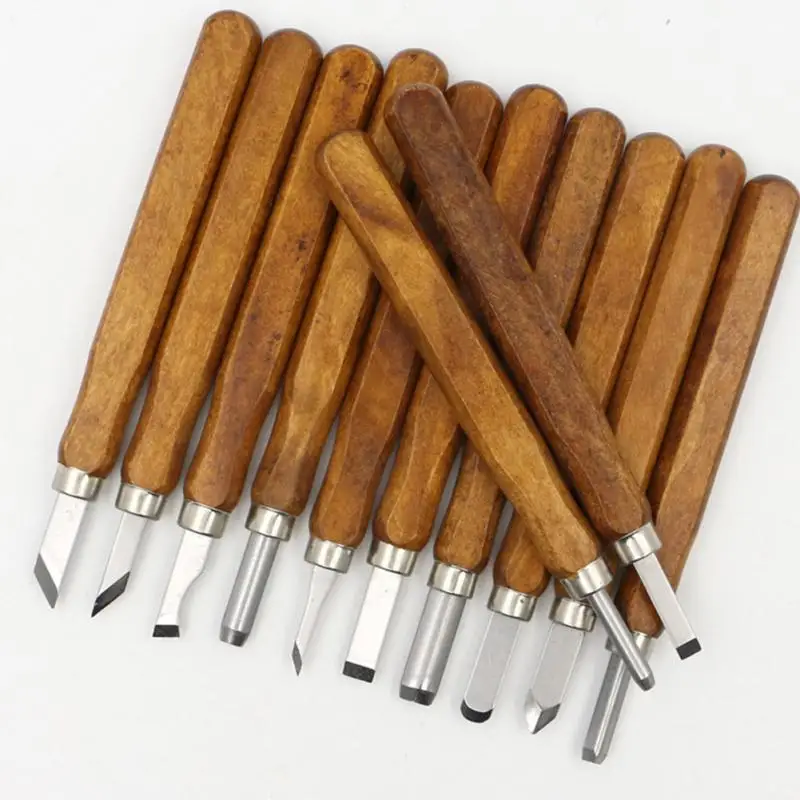 

3/4/5/8/10/12Pcs Wood Carving Hand Chisel Tool Set Woodworking Professional Carving Knife Set
