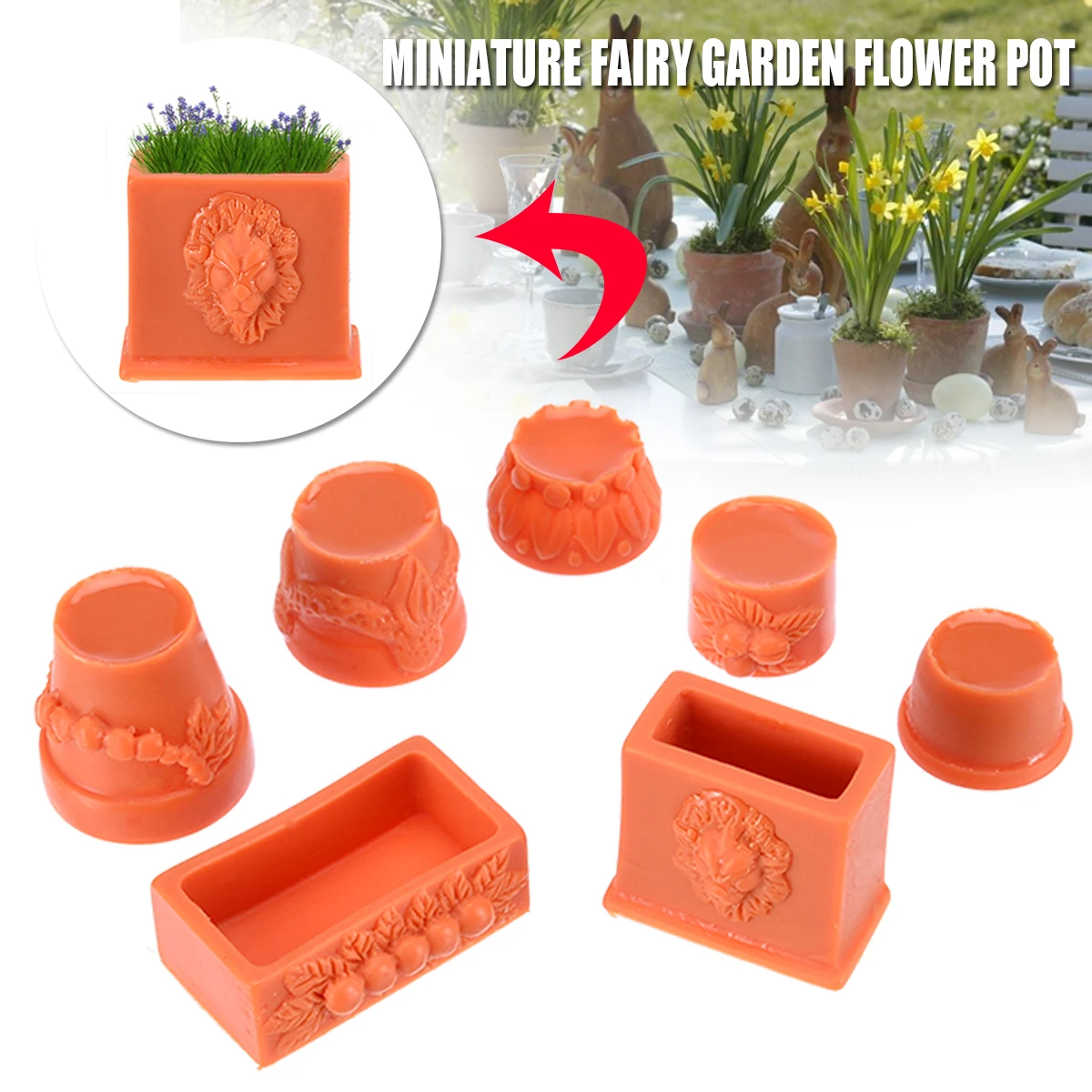

7pcs Miniature Flower Pot Mini Bonsai Plant Pots Cute Home Ornament Garden Decoration Pots