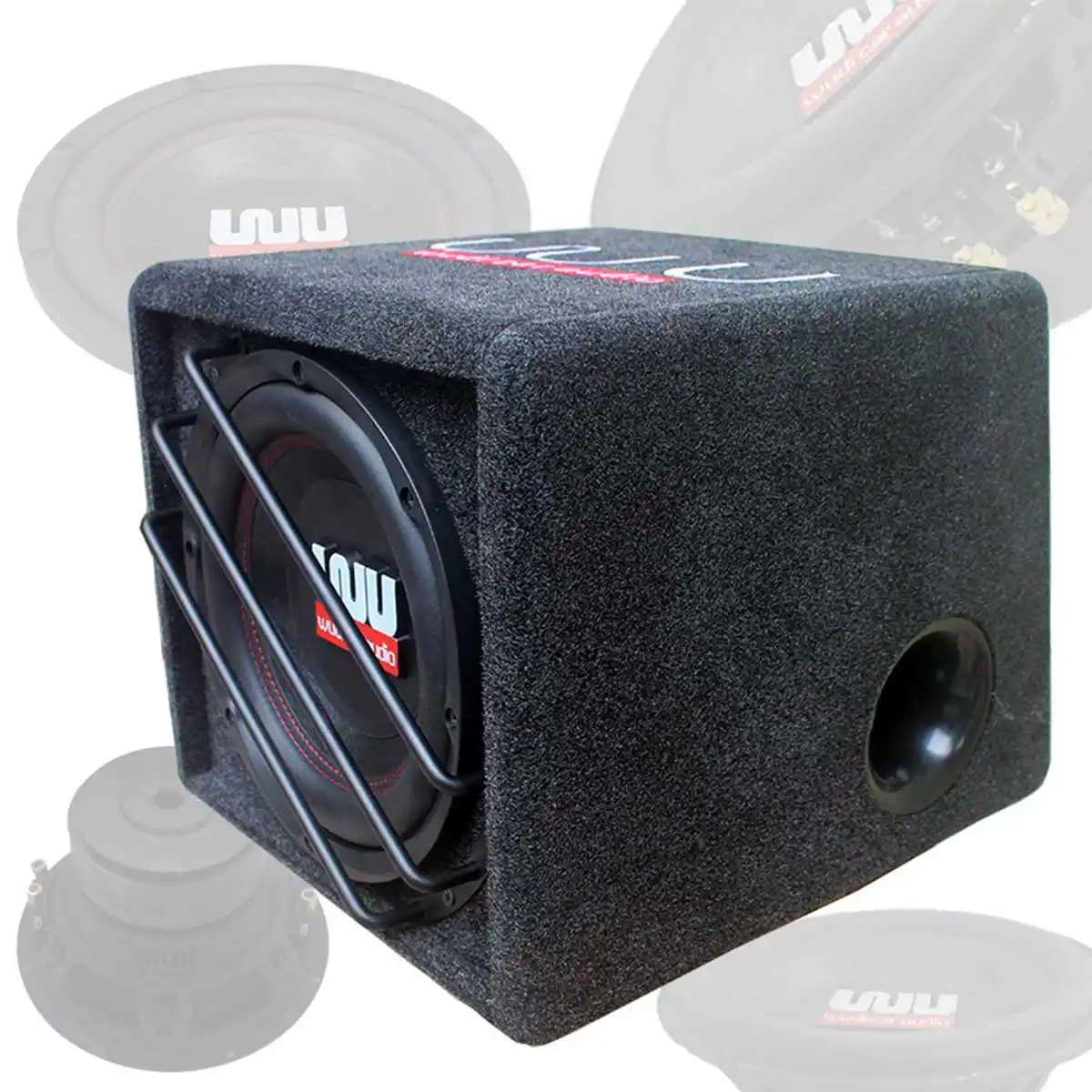 Best 10 inch 1200w Active Trapezoidal Overweight Car Audio Subwoofer Car Speakers Modified High Power Car Speaker 4