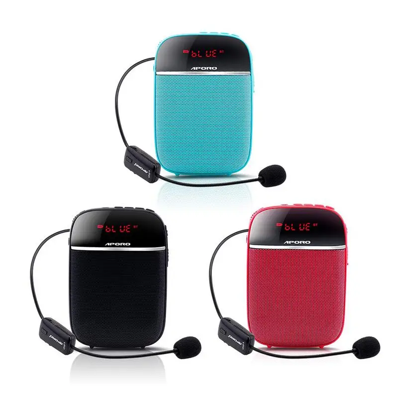 

Portable Wireless Voice Amplifier Speaker Bluetooth Handheld Headset Mic Teaching Speaker Megaphone Teacher Guide Loudspeaker