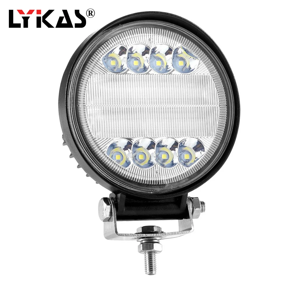 

LYKAS 72W Round Led Work Light Bar Combo Beam for Offroad ATV Truck Tractor Motorcycle Driving Fog Light 12v 24v