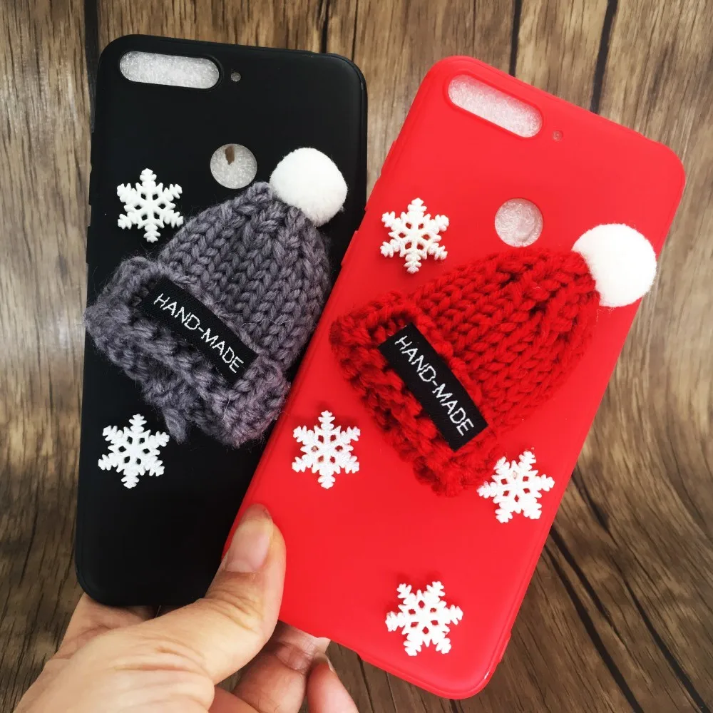 Модный мягкий силиконовый чехол для Huawei Honor 7a Pro/7C телефона с надписью Merry Christmas