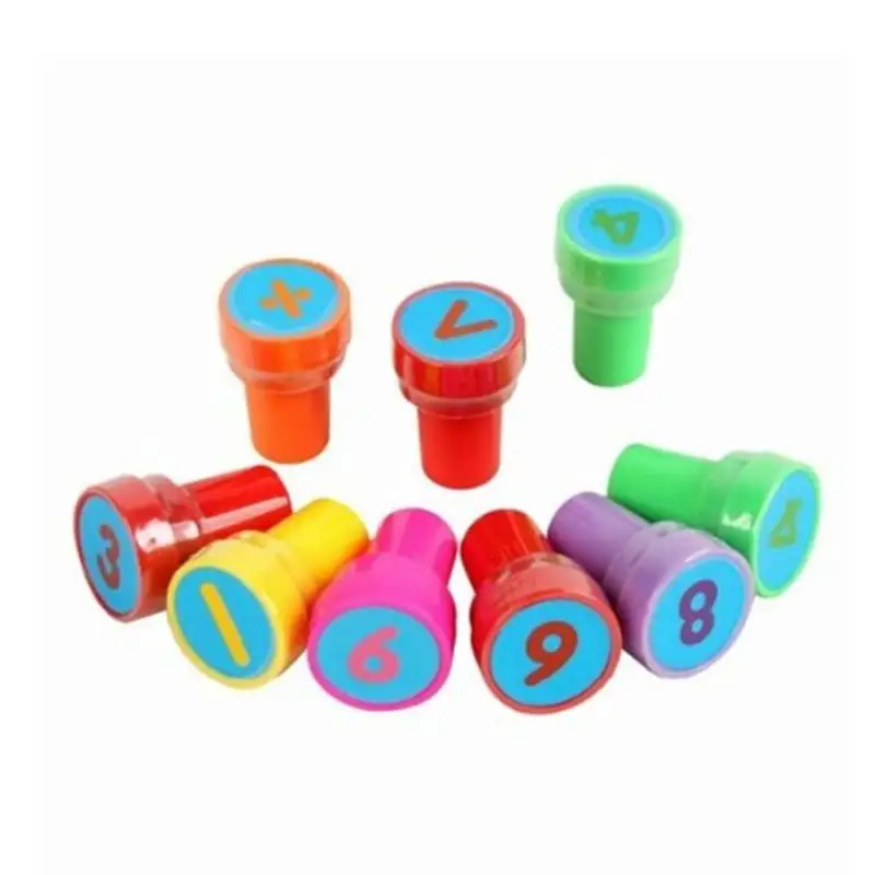 28 шт. многоцветные пластиковые цифры и математический символ штампы игрушки для детей