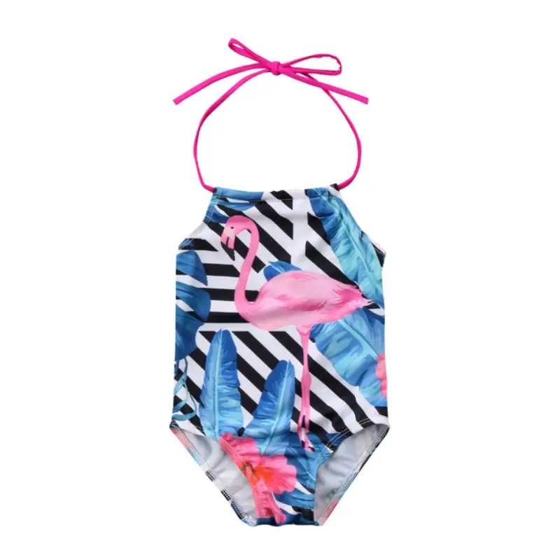 

Summer Toddler Newborn Swimwear Kids Baby Girl Swimsuit Flamingo Printing Costume Bikini Bathing Suit