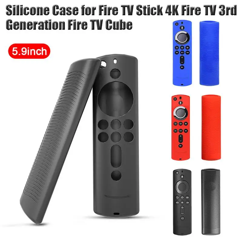 

Silicone Case for Fire TV Stick 4K Fire TV 3rd Generation Fire TV Cube 5.9 Inch Remote Control Anti-slip Dustproof Shock Absorpt