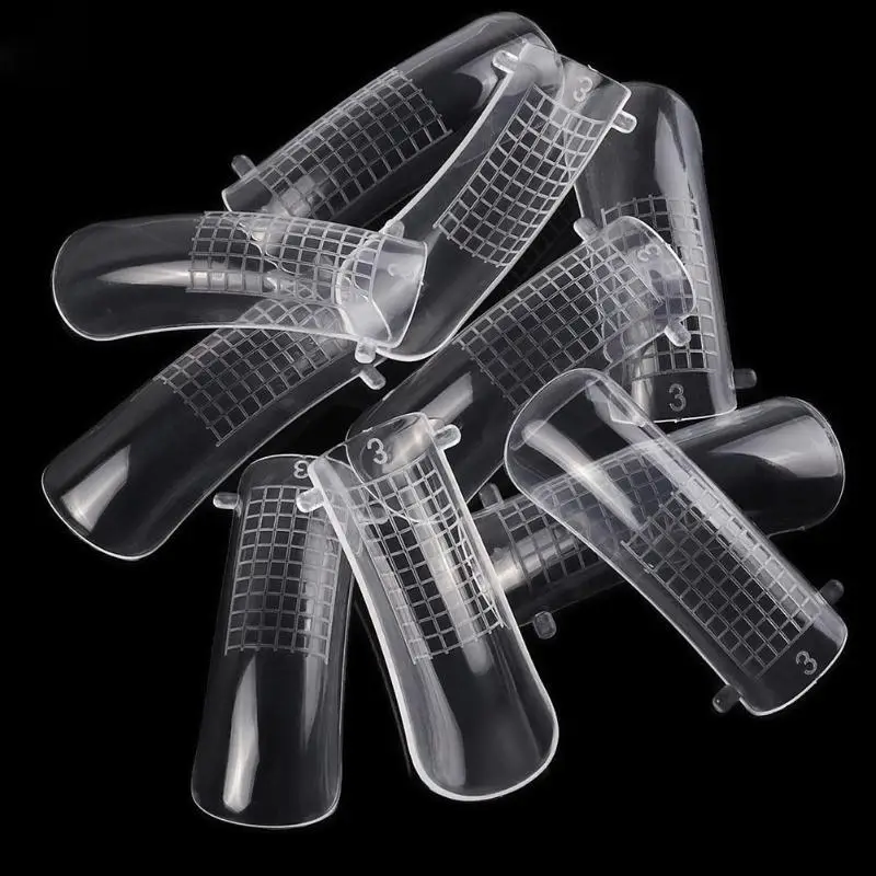 20 шт/100 шт прозрачные накладные ногти, искусственные накладные гелевые накладные ногти, Прозрачная Обложка, модель, лак для ногтей, инструмент