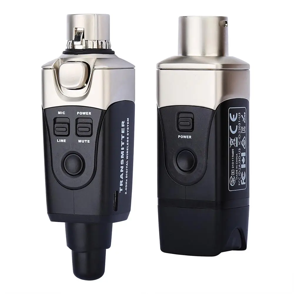 Xvive U3 Беспроводная микрофонная система 2 4G перезаряжаемая подходит с XLR