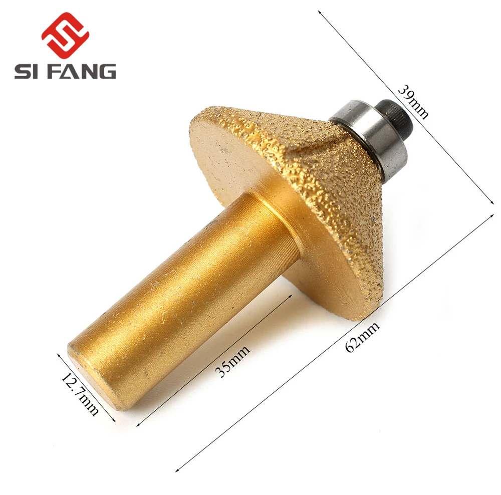 Diamond Brazed Chamfer Angle Wheel router bits with bottom bear Cone Type Bullnose Vacuum brazed diamond BRAZED Profile Wheel Diamond Brazed Chamfer Angle Wheel router bits with bottom bear Cone Type Bullnose Vacuum brazed diamond BRAZED Profile Wheel