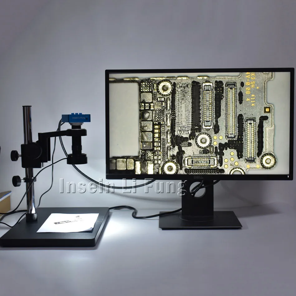  20MP HDMI USB HD Video Microscope Camera+High Working Distance Large Field of View 5-100X Zoom C-mo