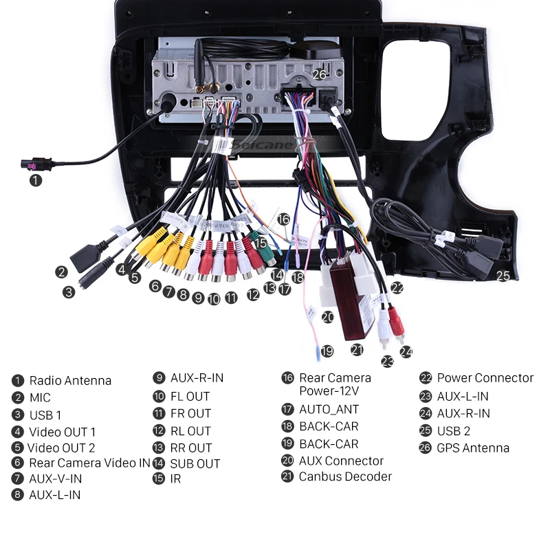 Sale Harfey Android 8.1/8.0 10.1"Car Radio For 2014 2015 2016 2017 Mitsubishi Outlander Multimedia Player GPS Head Unit Auto Audio 1