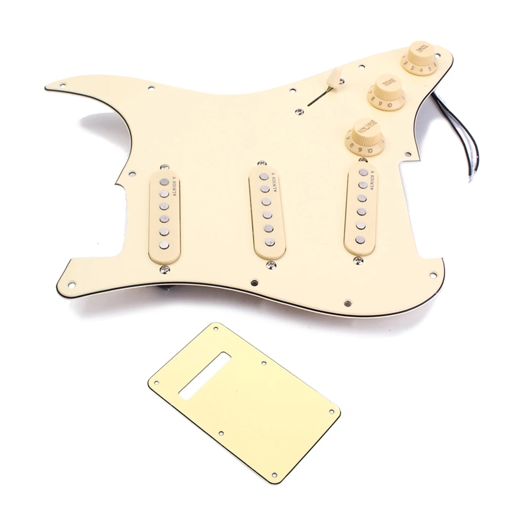 Загруженный Prewired одна катушка SSS Pickguard звукосниматель альнико и задний кожух набор для Fender Stratocaster электрогитара Strat