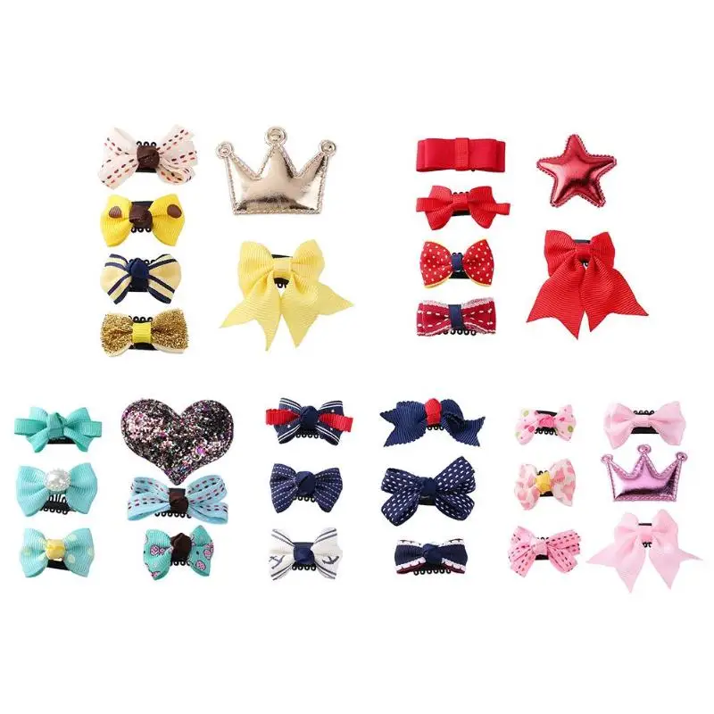 

JOCESTYLE 6pcs/Set Newborn Baby Girls Cute Bowknot Barrettes Children Princess Party Hair Clip Hairpins Headwear Christmas Gifts