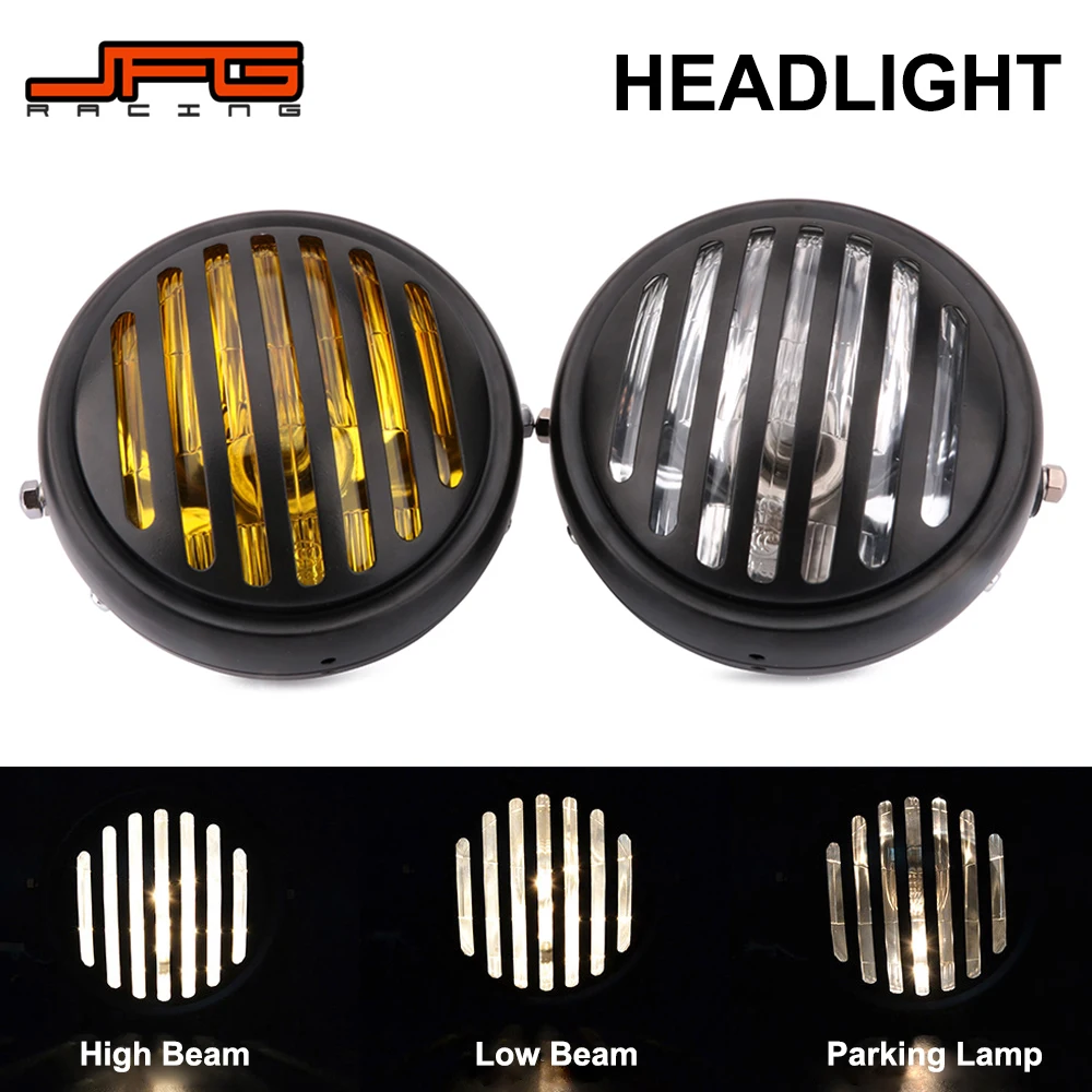 Motorcycle 5.75" Headlight 5 3/4" Headlight Grill Cover For Harley