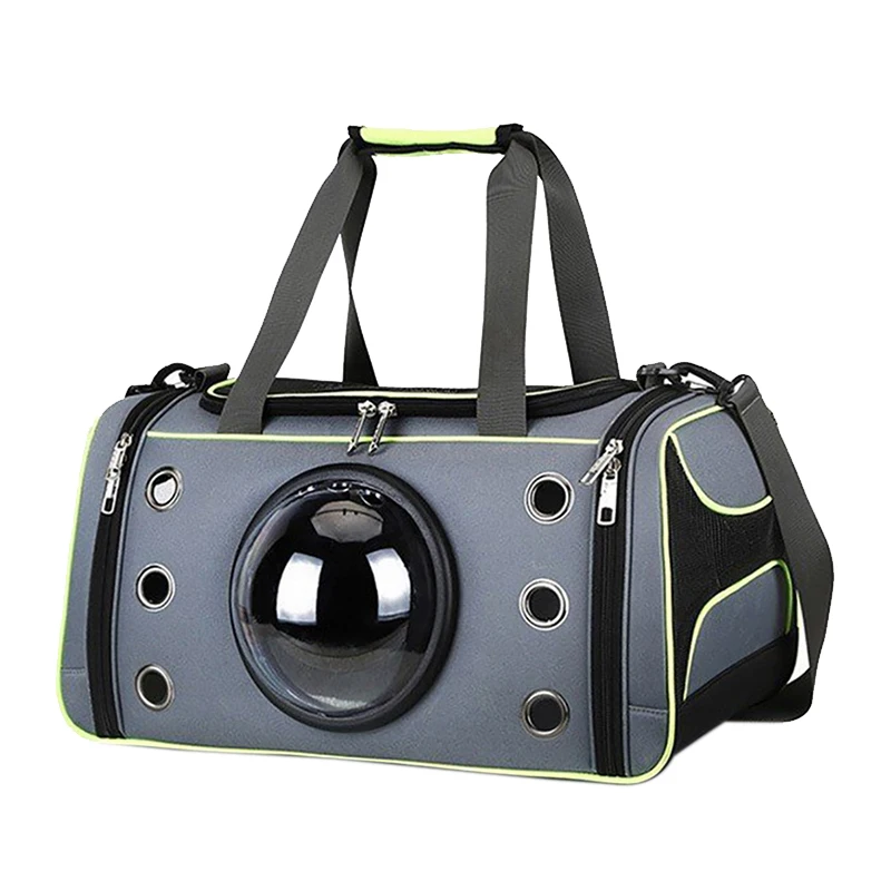  Pet Carrying Case Bag Comfortable Space Capsule Portable Cat Handbag Breathable Dog Out Bag Strap C