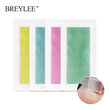 BREYLEE восковые полоски для удаления волос, бумага для лица, борода, профессиональный инструмент для быстрого удаления волос, двусторонняя лента большого размера, 20 шт. = 10 листов