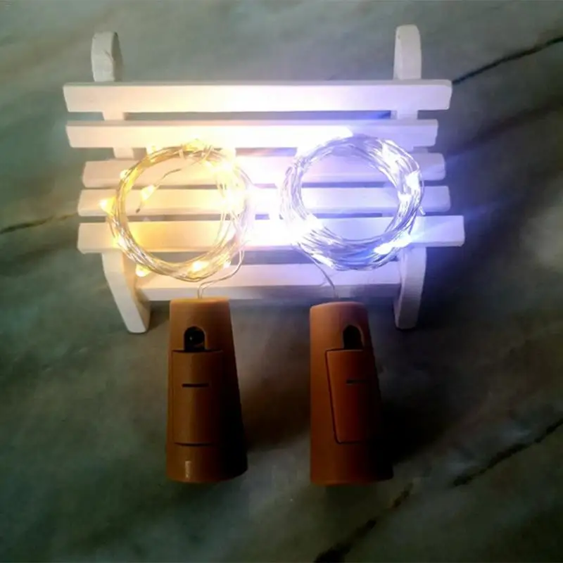 

Three-speed Function Flashing Cork Light String Christmas Crafts Red Wine Cork Night Light LED Copper Light String 2019