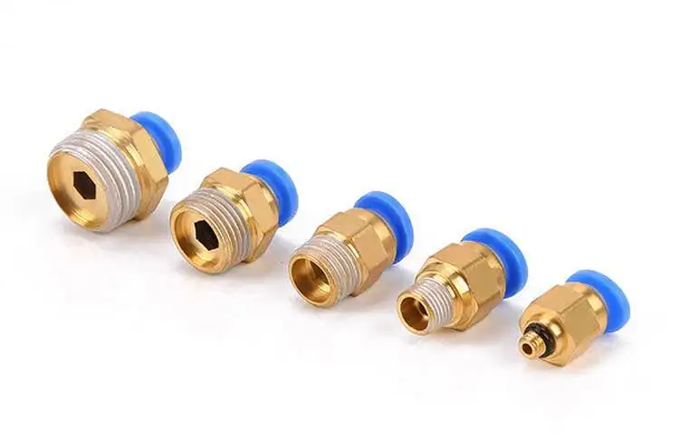 

Pneumatic fitting pc04-01 06/08-01/02/03/04 pc4-m5 pc6-m6 male thread air pipe conner auick coupling brass fitting