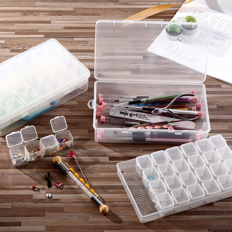 

64/24/10pcs Diamond Painting Tools Beads Container Rhinestone Diamond Embroidery Stone Storage Accessory Mosaic Convenience Box