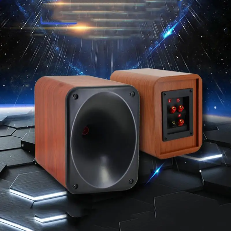 

LEORY Adjustable Tweeter Speaker Full Range Frequency HiFi Wood Speaker for 3 Way Home Soundbar Subwoofer Speakers