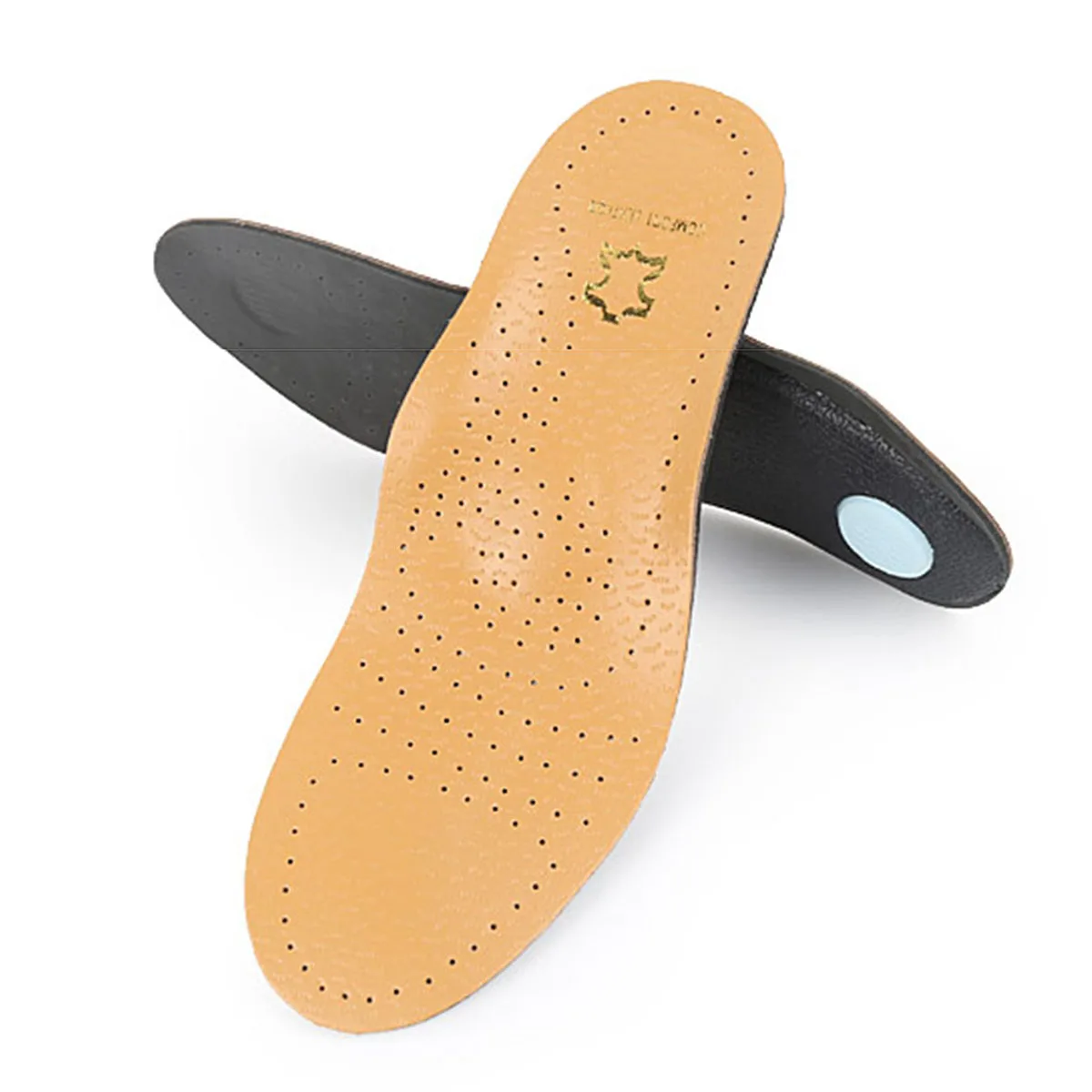 

1 Pair Sports Arch Support Latex Leather Comfort Breathable Insoles Breathable Flat Leisure Damping Shoe Pads Size 43-44