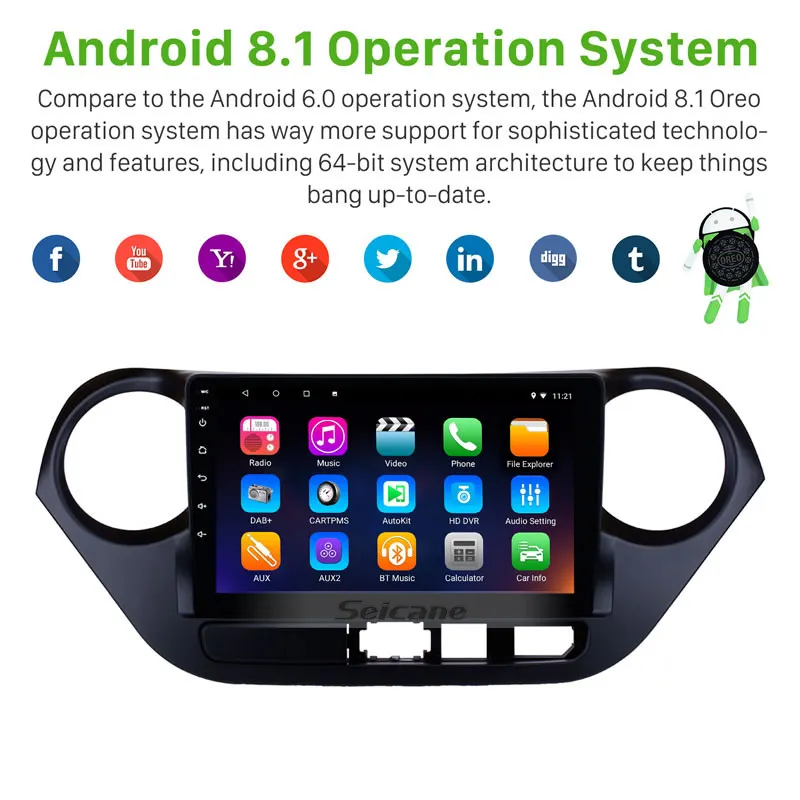 Sale Seicane Android 8.1 Unit RDS Radio for 2013-2016 HYUNDAI I10 Left Hand Drive GPS Navigation Car Audio Support Rearview camera 1 Sale Seicane Android 8.1 Unit RDS Radio for 2013-2016 HYUNDAI I10 Left Hand Drive GPS Navigation Car Audio Support Rearview camera 1
