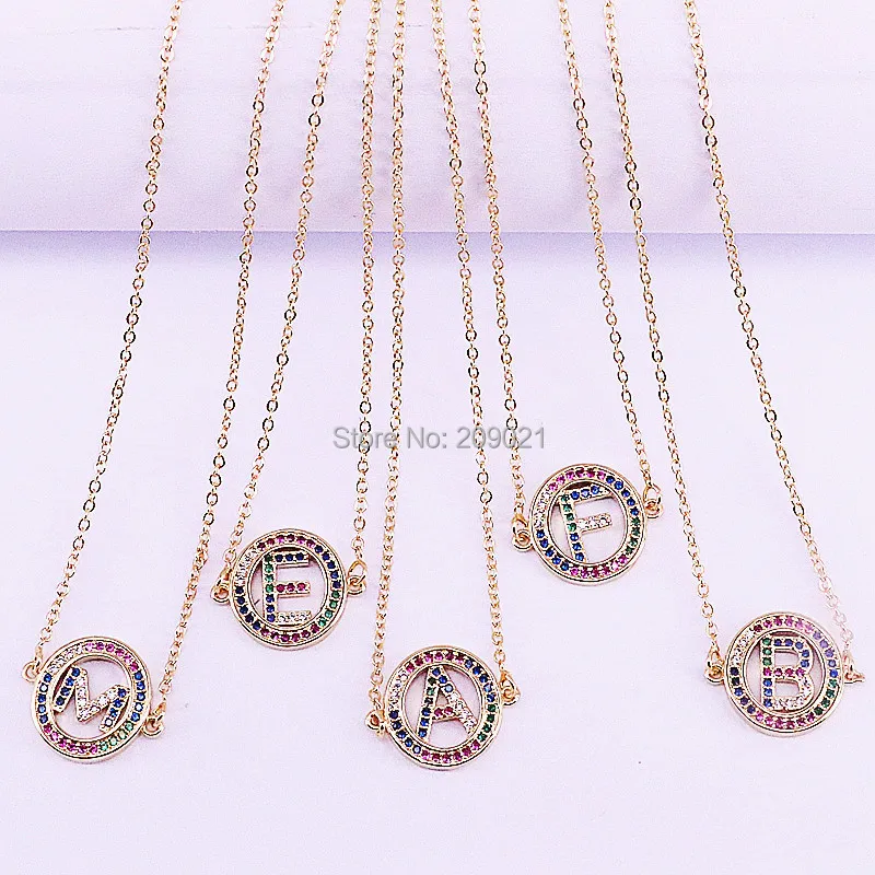 

12Pcs Fashion Gold Color 26 Letter Alphabet Pendant Necklace A-Z Initial Charm Women Jewelry Necklaces
