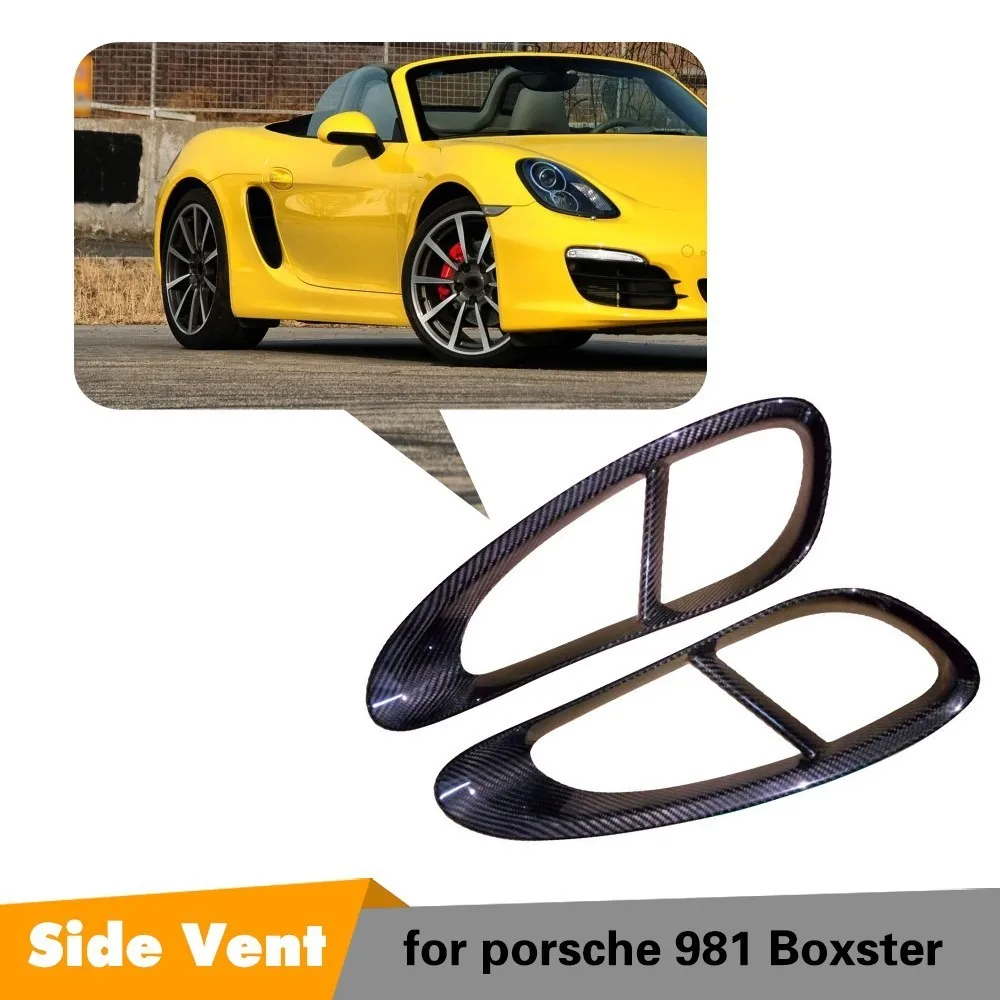 

Carbon Fiber Car Door Side Fender Vents Trims Frame Decoration Cover for Porsche 981 Boxster 2013 2014 2015