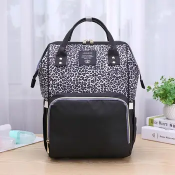 

Large Capacity Leopard Print Waterproof Mummy Diaper Handbag Maternity Nursing Baby Nappy Backpacks Handy Bags for Baby Care