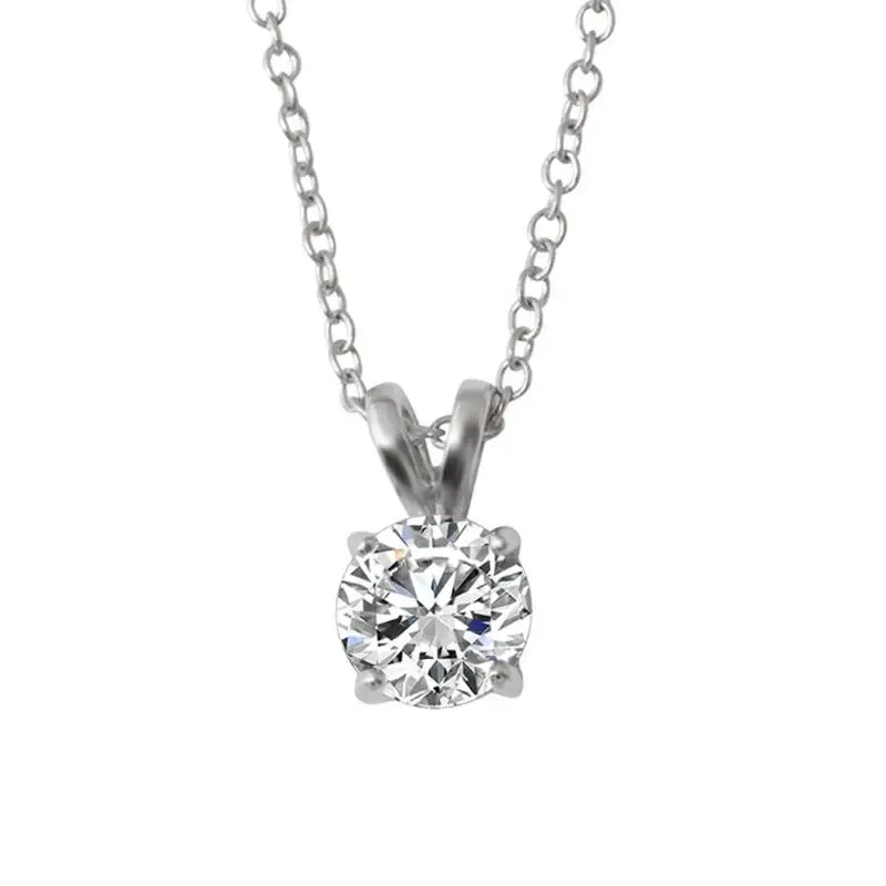 

2019 New Classic Pendant Necklace Fashion Women Geometric Zircon Pendant Charm Clavicle Chain Necklace Jewelry