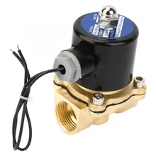 Запорным клапаном DN20 латунь нормально замкнутый Электрический электромагнитный клапан для воды нефтяной газ DC24V руководство сливной клапан