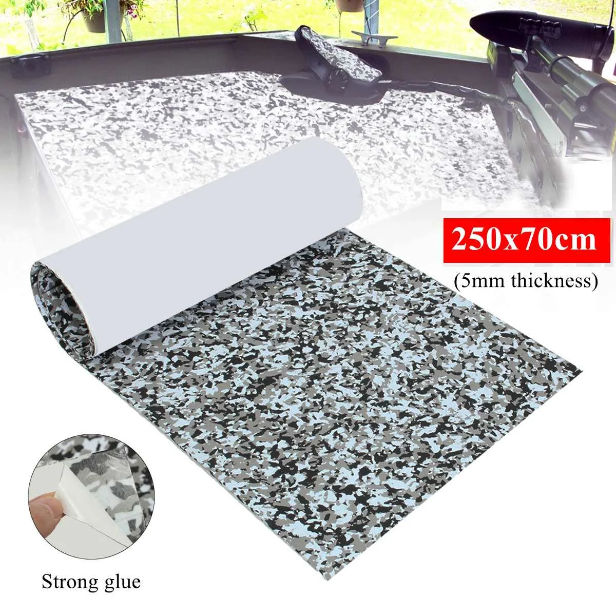 

Self-Adhesive 2500x700x5mm EVA Foam Faux Teak Sheet Synthetic Teak Decking Pad Marine Boat Flooring Sheet Yacht DIY Decking Mat