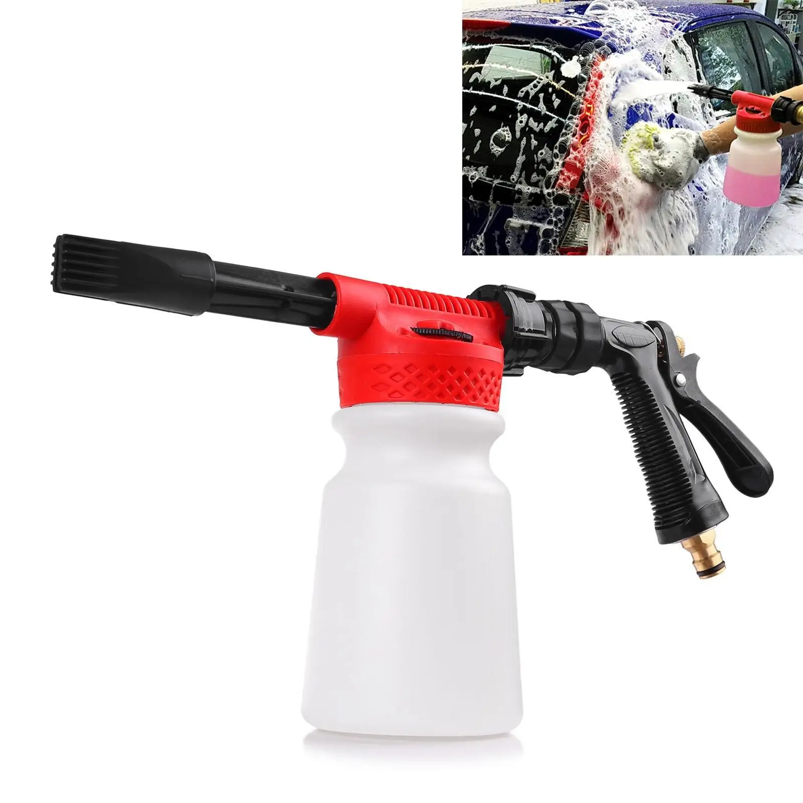 

900ml Car Washing Foam Gun Garden Water Gun Car Cleaning Snow Foamer Lance Car Water Soap Shampoo Sprayer Spray Foam Car Washer