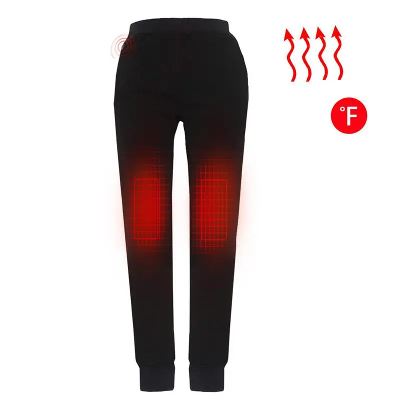 

Men Winter Outdoor Sports Carbon Fiber Smart USB Heating Plus Velvet Long Pants for Camping Hiking Cycling Heated Thick Trousers