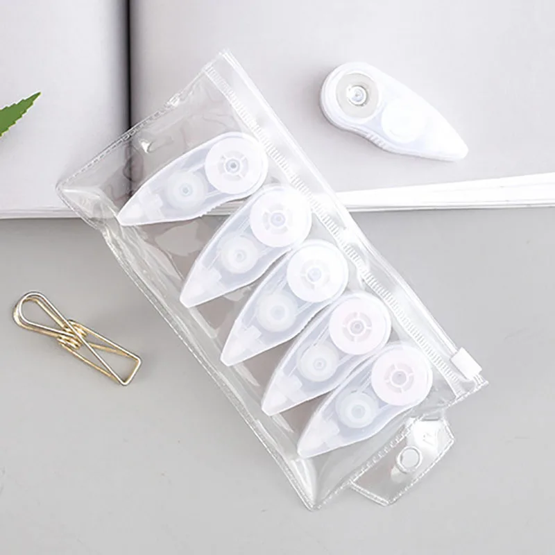 

SIXONE 6 Parts / Bag Simple White Correction Band Kawai Transparent Corrector Band Bts Korean Stationery Office School Supplies