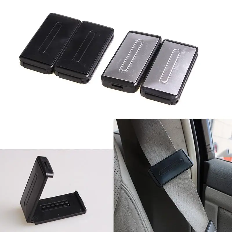 

2 Pcs Auto Vehicle Adjustable Seat Belts Holder Stopper Buckle Clamp Portable Universal Car Safety Belt Clip Car Accessories
