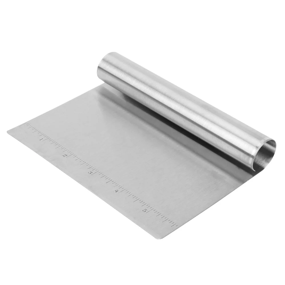  Stainless Steel Flour Spatula for Pizza Pastry Pancake Battercake Dough Cutter Flour Scraper Kitche