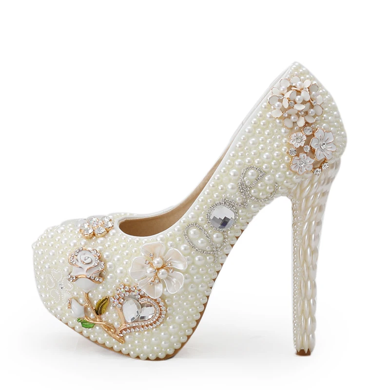 14cm Ivoire Option Perle customized Plates De Iovry Cérémonie formes Femmes Talons Mariée Personnalisé Mariage Parti Diamant 8cm 11cm ivory Heels Heels Haute 6cm Luxe Strass Chaussures Adulte Bx7xqnzF4