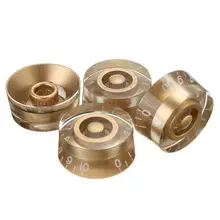 4 шт. золотистый акриловый ручки для гитары регулятор скорости тонус для LP гитарная Замена электрогитары аксессуары для бас-гитары