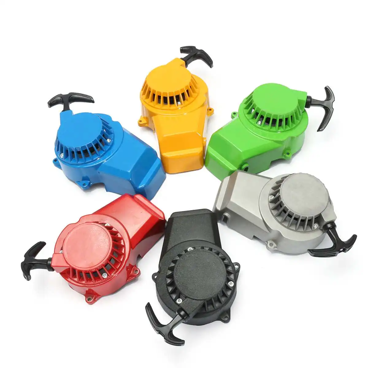 

47cc 49cc Motorcycle Pull Start Pull Starter Flywheel for Spark Plug Ignition Coil For Mini Motorbike Scooter Dirt ATV Quad