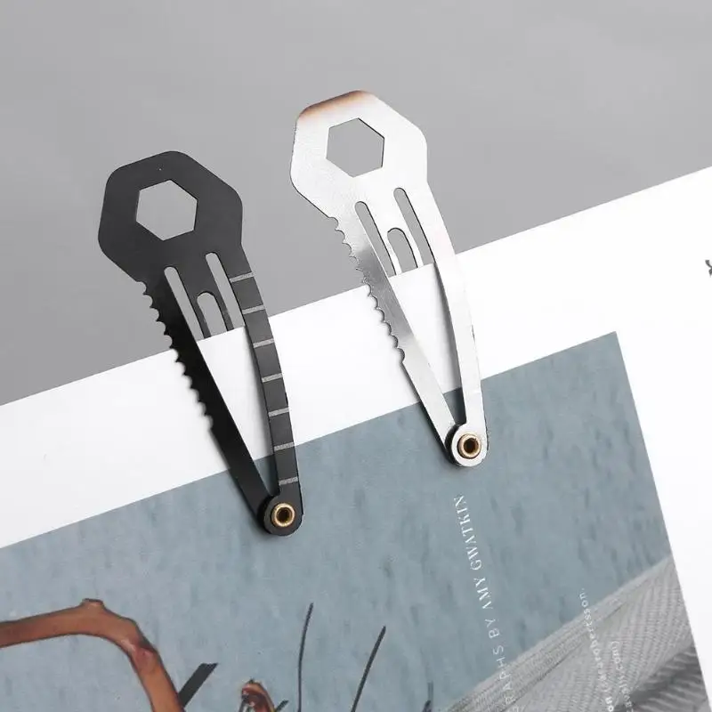 

Multifunction Stainless Steel Hairpin Hair Clip Outdoor Ruler Cutter Keychain Pocket Tool Survive Screwdriver Outdoor Tools