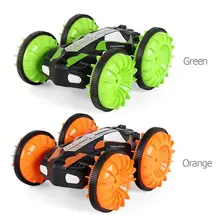 Вращение на 360 градусов RC автомобиль Вождение на воде и земле гусеничный рулон автомобиля игрушки вращающийся трюк игрушки гонщик