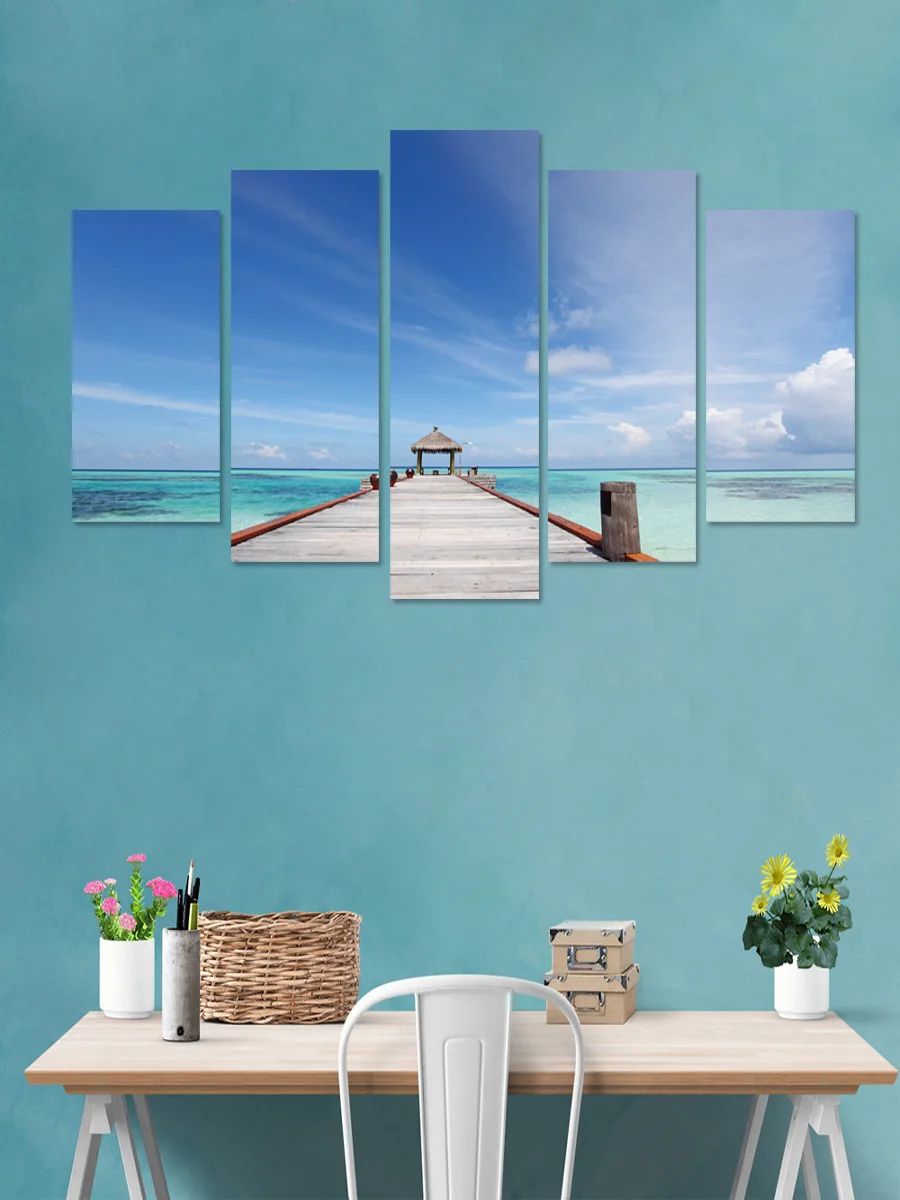 

Home Decoration Accessories for Living Room New Combination of Decorative Seascape Stickers Creative Wall Decor Sticker