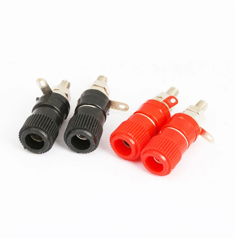 

10Pcs New Terminal Blocks Js-910B Js-919 4Mm Amplifier Terminal Connector Binding Post Banana Plug Jack Mount