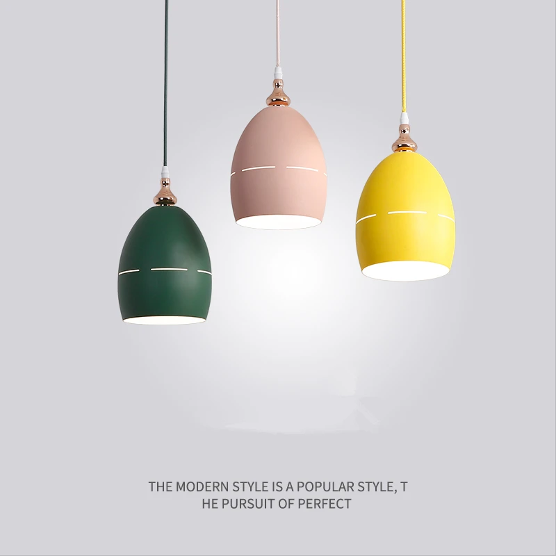 

LED Kitchen Pendant Lights Nordic E27 Pendant Light Modern Simple Hanging Lamp Living Room Cafe Light Fixture Lampshade Lighting