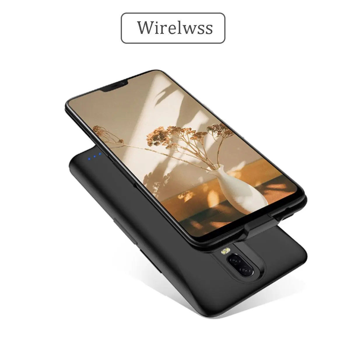 

Charger Adapters 6500mAh Extended Battery Case Phone Charging Cover for OnePlus 6 Plus Charger accessible convenient