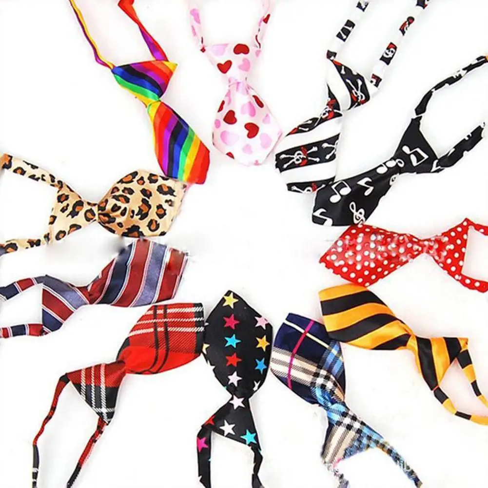 

1 piece Adjustable Lovely Dog Cat Bow Tie Pet Neck Tie Collar Dog Cat Puppy Kitty Teddy pet Random color 32-46cm